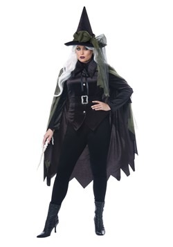 Women's Plus Size Gothic Witch Costume