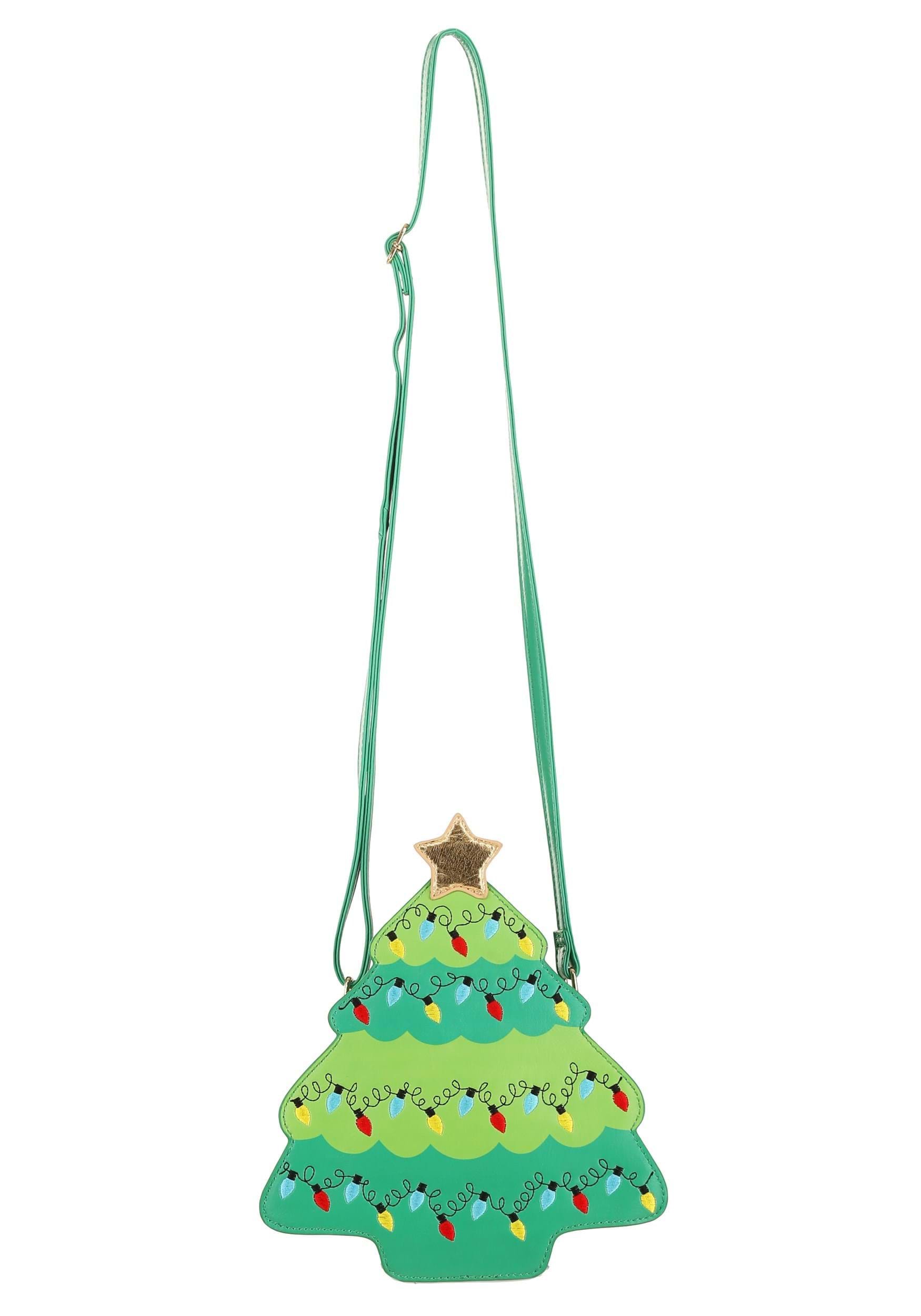 Green Christmas Tree Crossbody Bag | Christmas Accessories