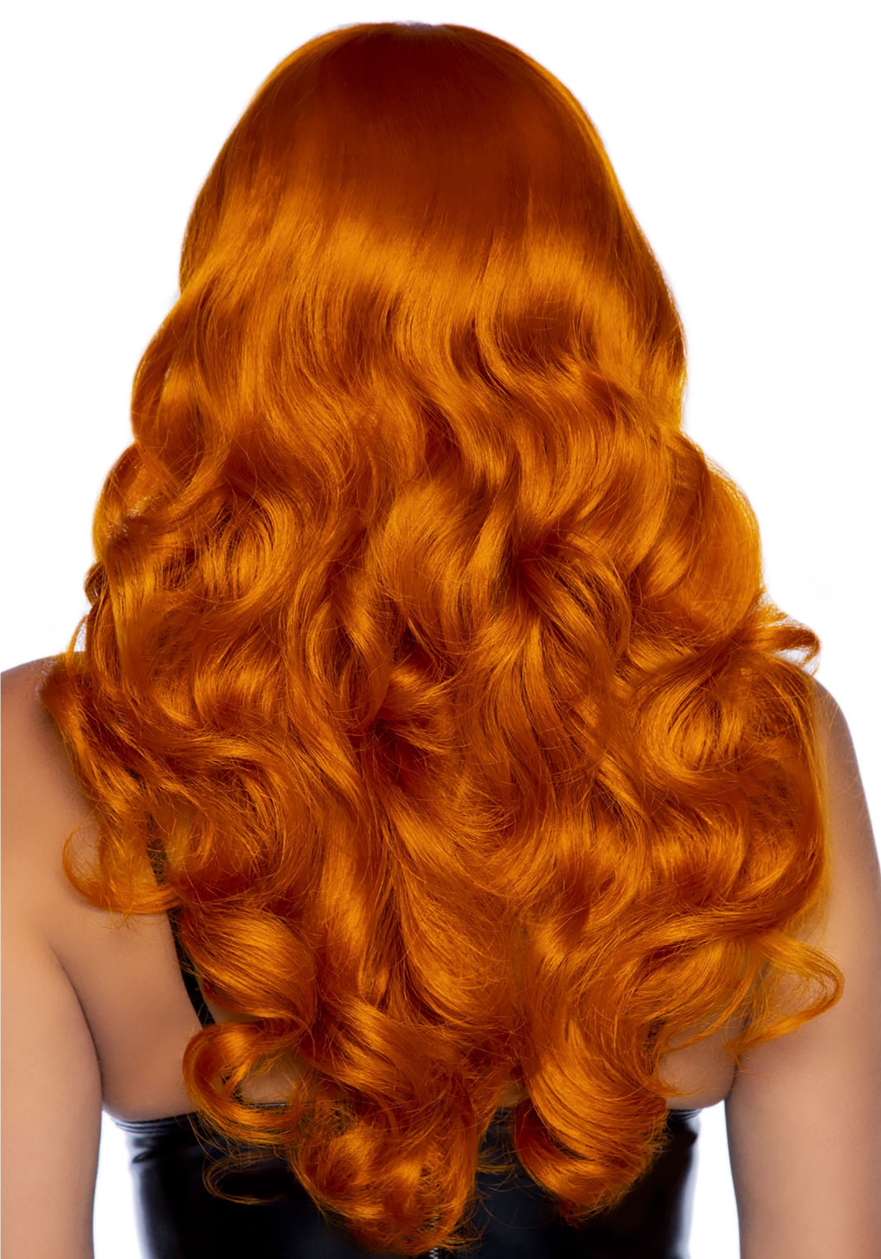 Long 24" Wavy Bang Ginger/Orange Costume Wig | Long Hair Wigs