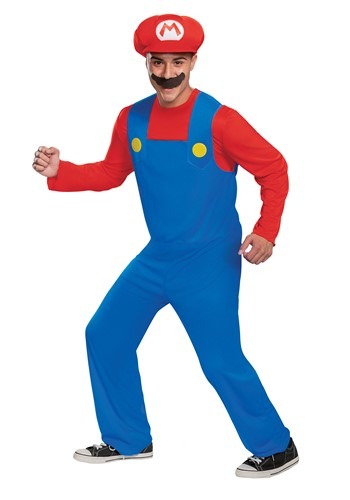 Click Here to buy Super Mario Classic Adult Mario Costume from HalloweenCostumes, CDN Funds & Shipping