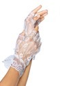 Womens White Lace Fingerless Gloves