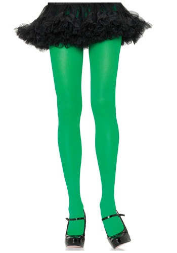  Girls St Patricks Day Outfit Grinch Costume Kids Soft Green  Tights For Girls Cozy Footed Girls Ballet Dance Tights A Green 9-14 Years