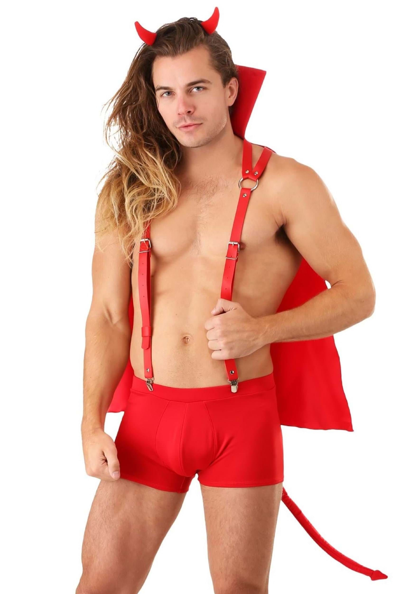 Flaming Men's Devil Costume