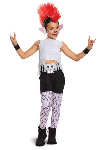 Click Here to buy Trolls World Tour Girls Deluxe Barb Costume from HalloweenCostumes, CDN Funds & Shipping