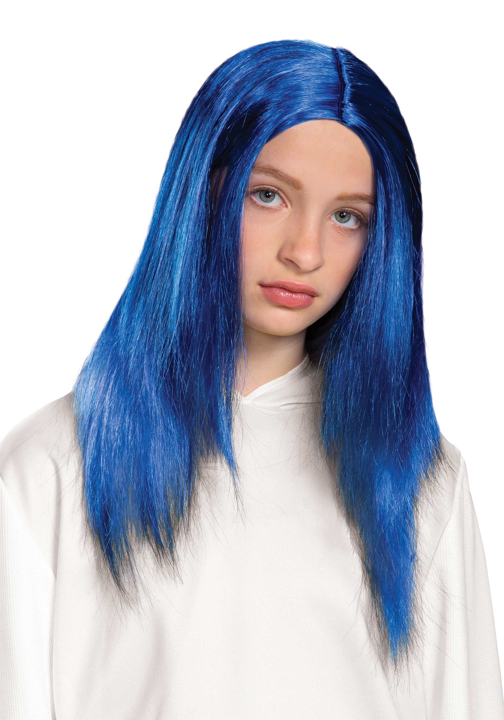 kids blue wig