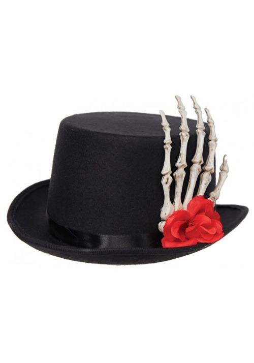 Adult Skeleton Hand Top Hat