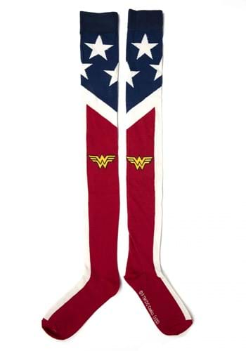 Click Here to buy Suit Up Over The Knee Wonder Woman Socks from HalloweenCostumes, CDN Funds & Shipping