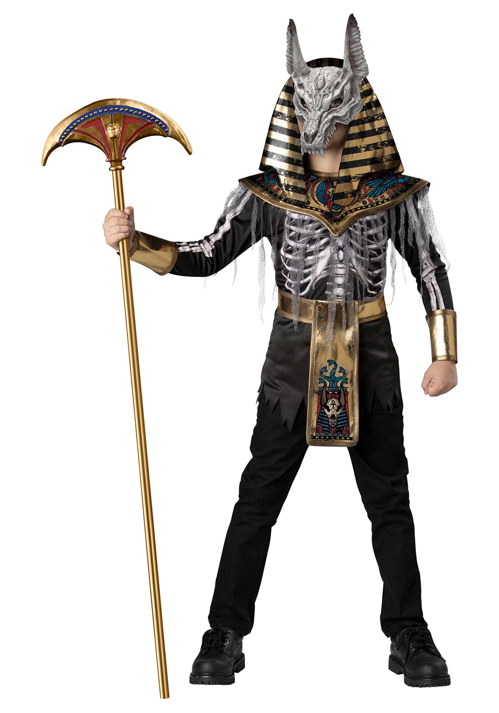 Anubis Boys Skeleton Warrior Costume Skeleton Costumes