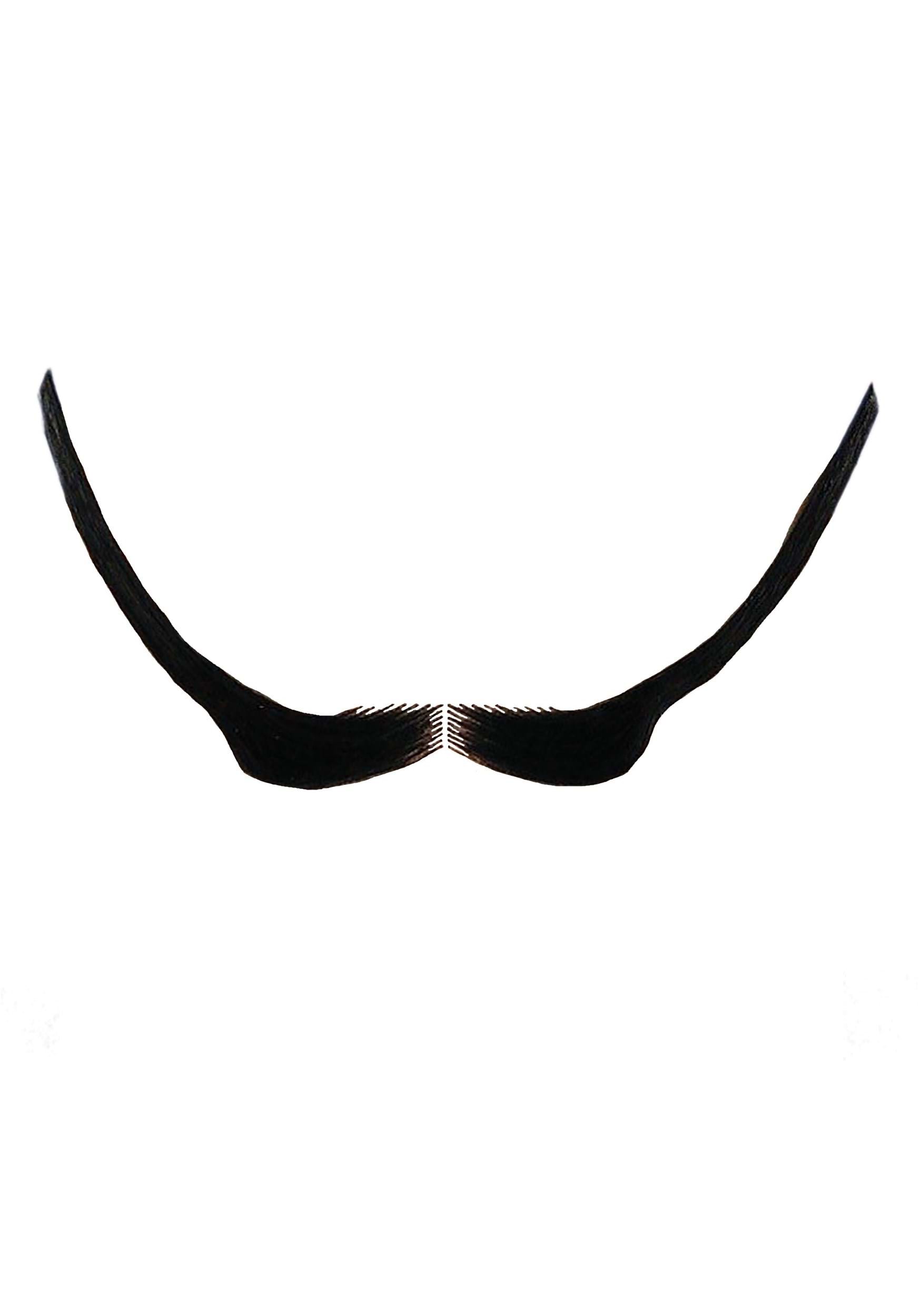 1890s Style Mustache In Black , Fake Facial Hair For Men