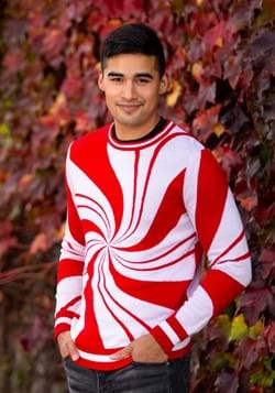 Peppermint Candy Ugly Christmas Sweater for Adults