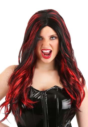Click Here to buy Womens Red and Black Vampire Wig from HalloweenCostumes, CDN Funds & Shipping