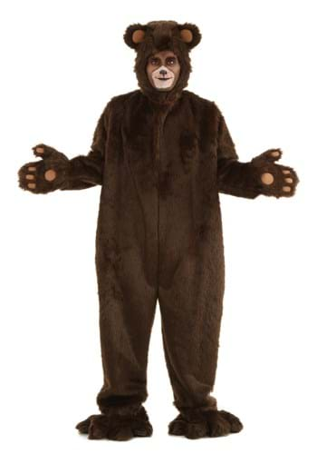 Plus Size Deluxe Furry Brown Bear Adult Size Costume