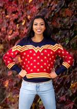 Wonder Woman Dark Blue Ugly Christmas Sweater Alt 5