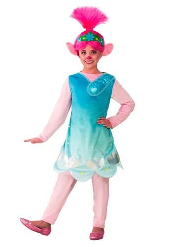 Click Here to buy Trolls World Tour Toddlers Deluxe Poppy Costume w/ Leggings from HalloweenCostumes, CDN Funds & Shipping
