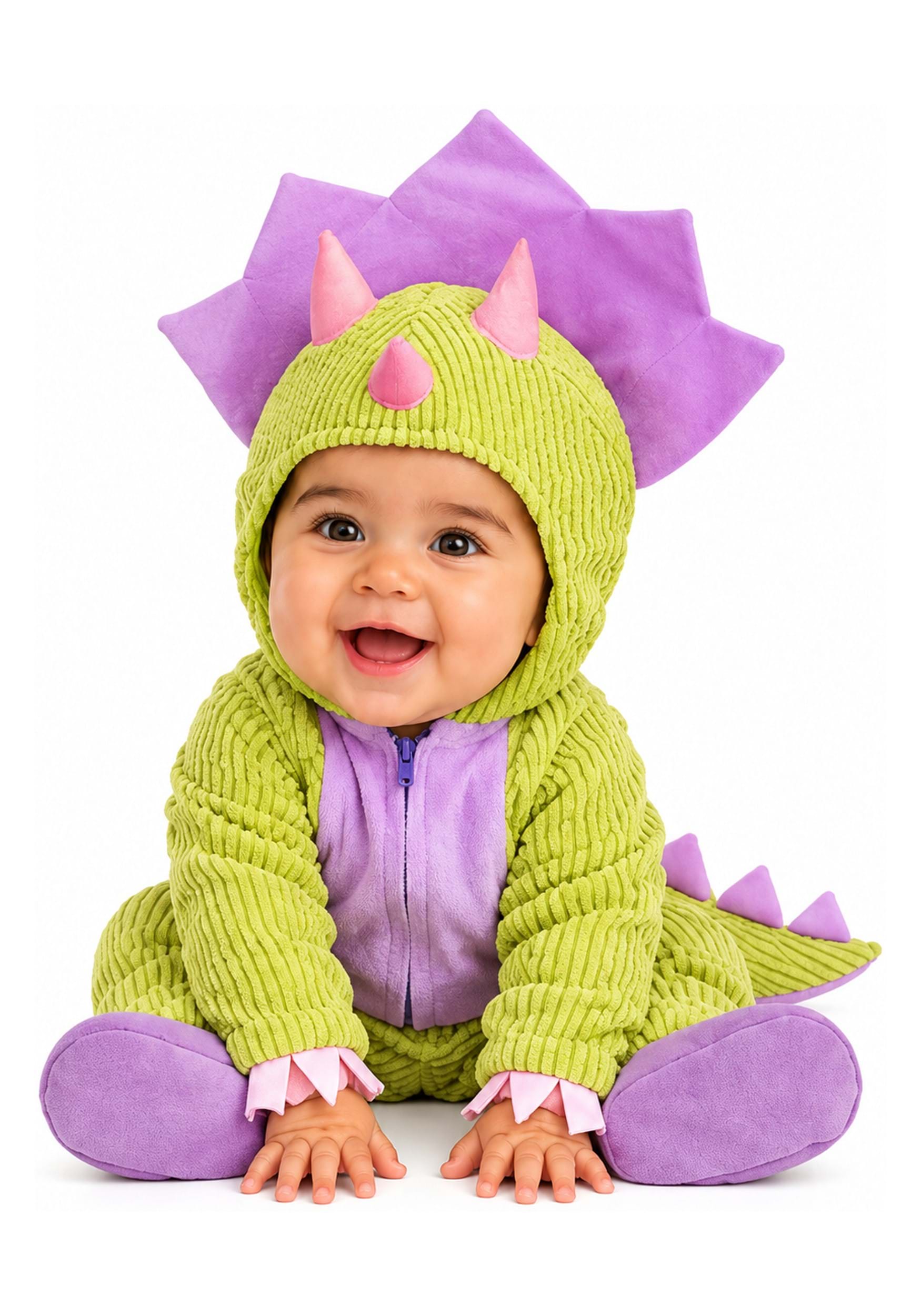 Purple Triceratops Baby Costume