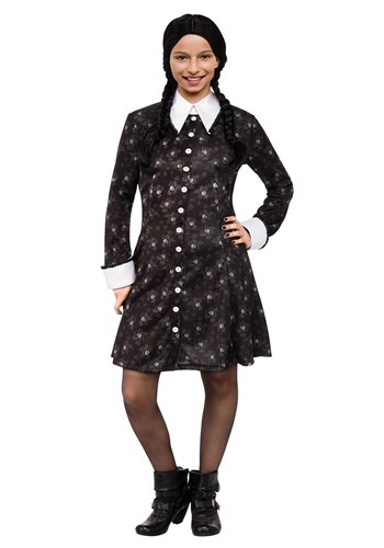 Click Here to buy Addams Family Wednesday Girls Costume from HalloweenCostumes, CDN Funds & Shipping