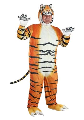 Adult Plus Size Realistic Tiger Costume