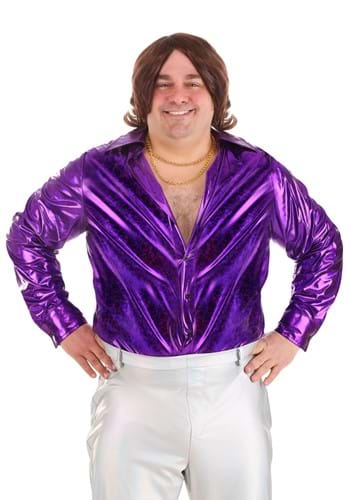 Click Here to buy Plus Size Mens Shattered Glass Disco Shirt from HalloweenCostumes, CDN Funds & Shipping