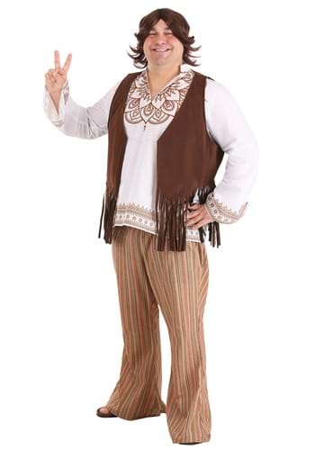 Click Here to buy Plus Size Mens Woodstock Hippie Costume from HalloweenCostumes, CDN Funds & Shipping