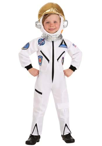 Toddler White Astronaut Jumpsuit Costume
