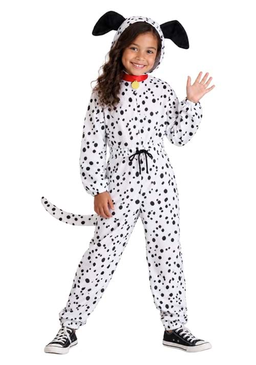 Girls Cozy Dalmatian Jumpsuit Costume new