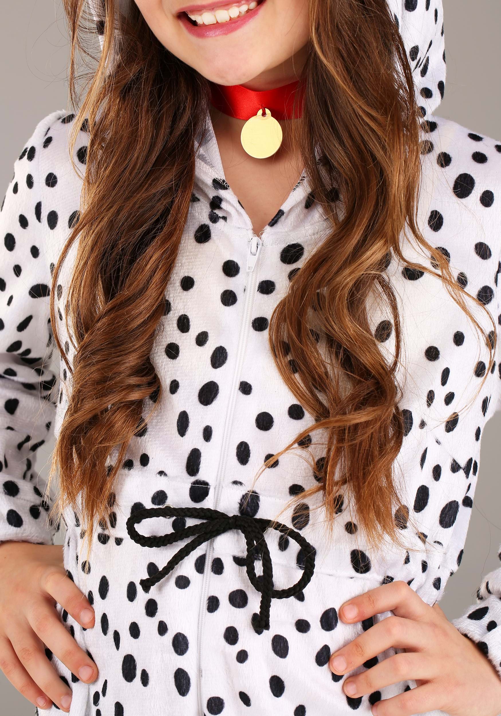 Cozy Dalmatian Jumpsuit Girl's Costume
