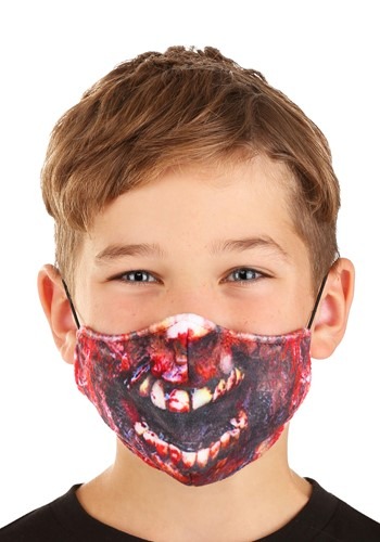 Click Here to buy Zombie Sublimated Face Mask for Kids from HalloweenCostumes, CDN Funds & Shipping