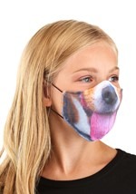 Child Dog with Tongue Sublimated Face Mask Alt 1