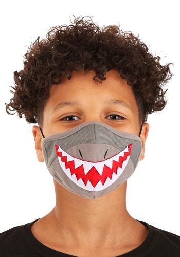 Click Here to buy Shark Sublimated Face Mask for Kids from HalloweenCostumes, CDN Funds & Shipping