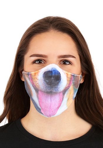 Click Here to buy Dog with Tongue Sublimated Face Mask for Adults from HalloweenCostumes, CDN Funds & Shipping