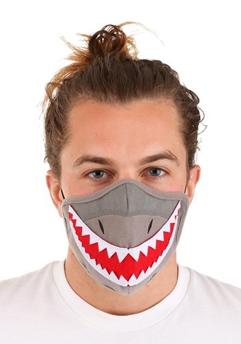 Click Here to buy Shark Sublimated Face Mask for Adults from HalloweenCostumes, CDN Funds & Shipping