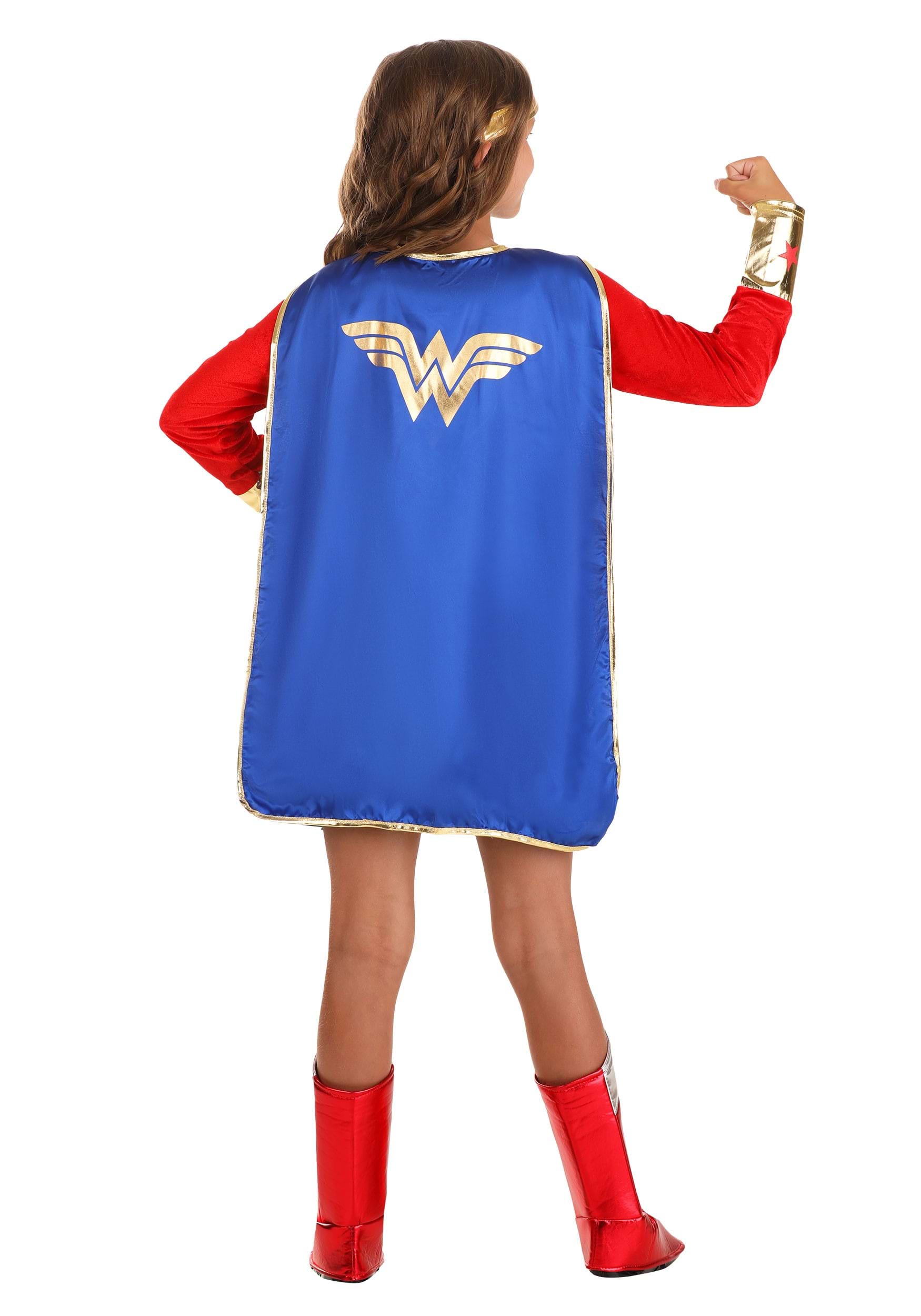 Wonder Woman Girl's Long-Sleeved Dress Costume