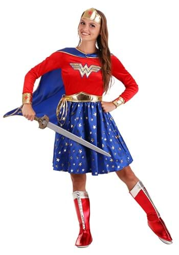 She sported a sexy Wonder Woman costume for her annual Halloween