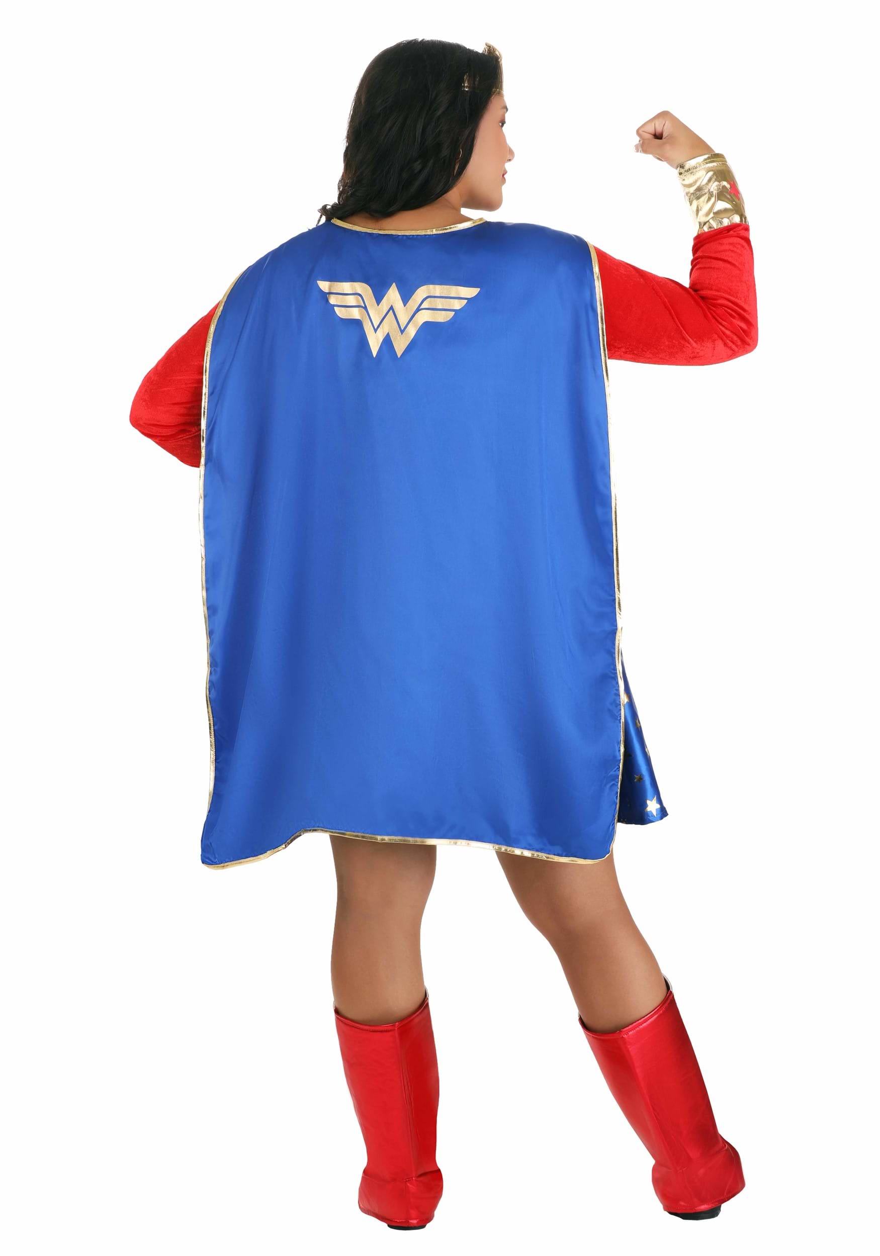 Wonder Woman Plus Size Women's Long Sleeved Costume Dress
