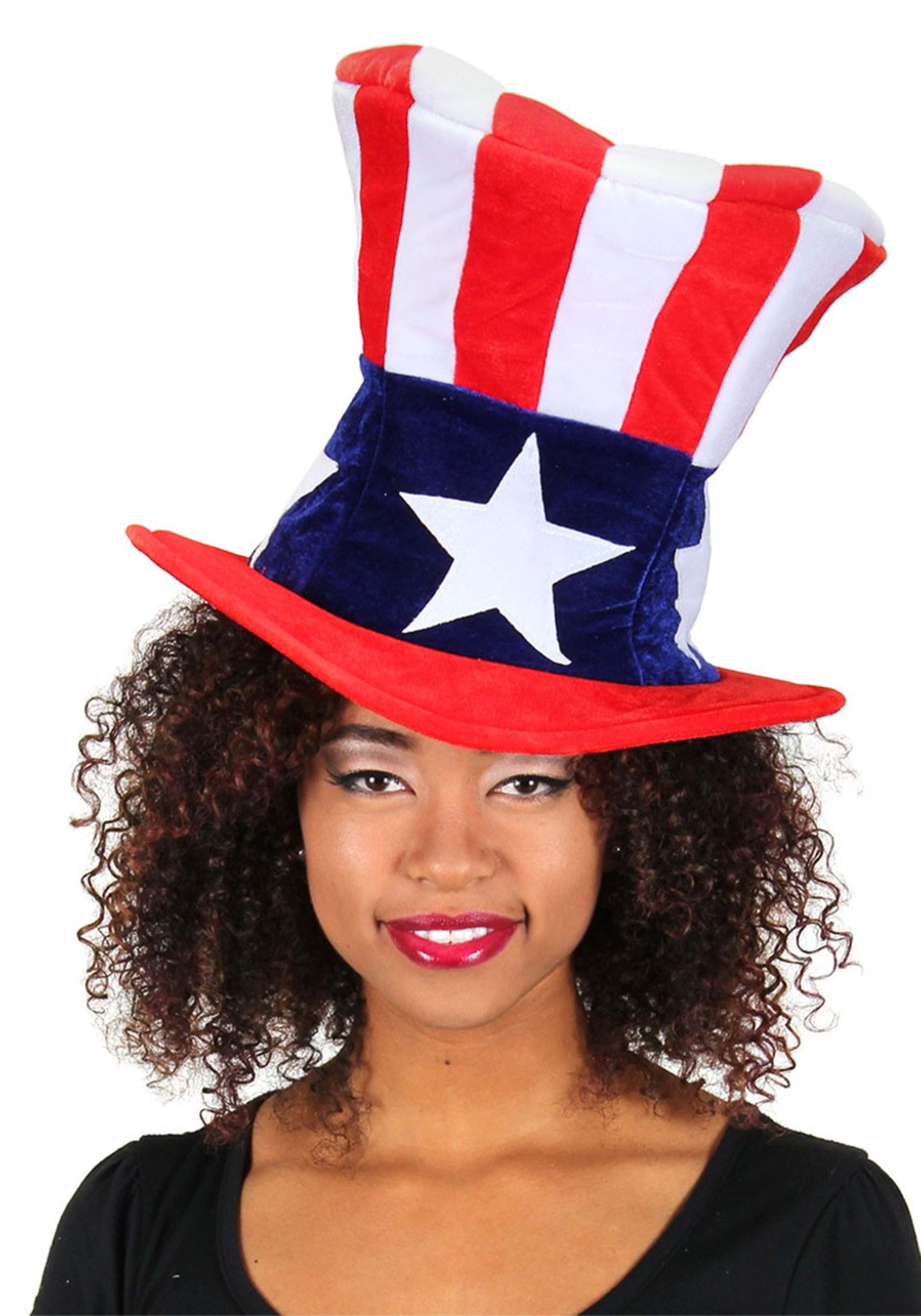 Uncle Sam Giant Plush Hat | Adult | Unisex | Blue/Red/White | One-Size | FUN Costumes