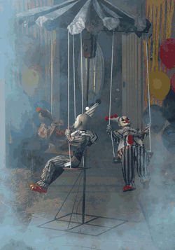 72 Inch Clown-Go-Round Animatronic Prop