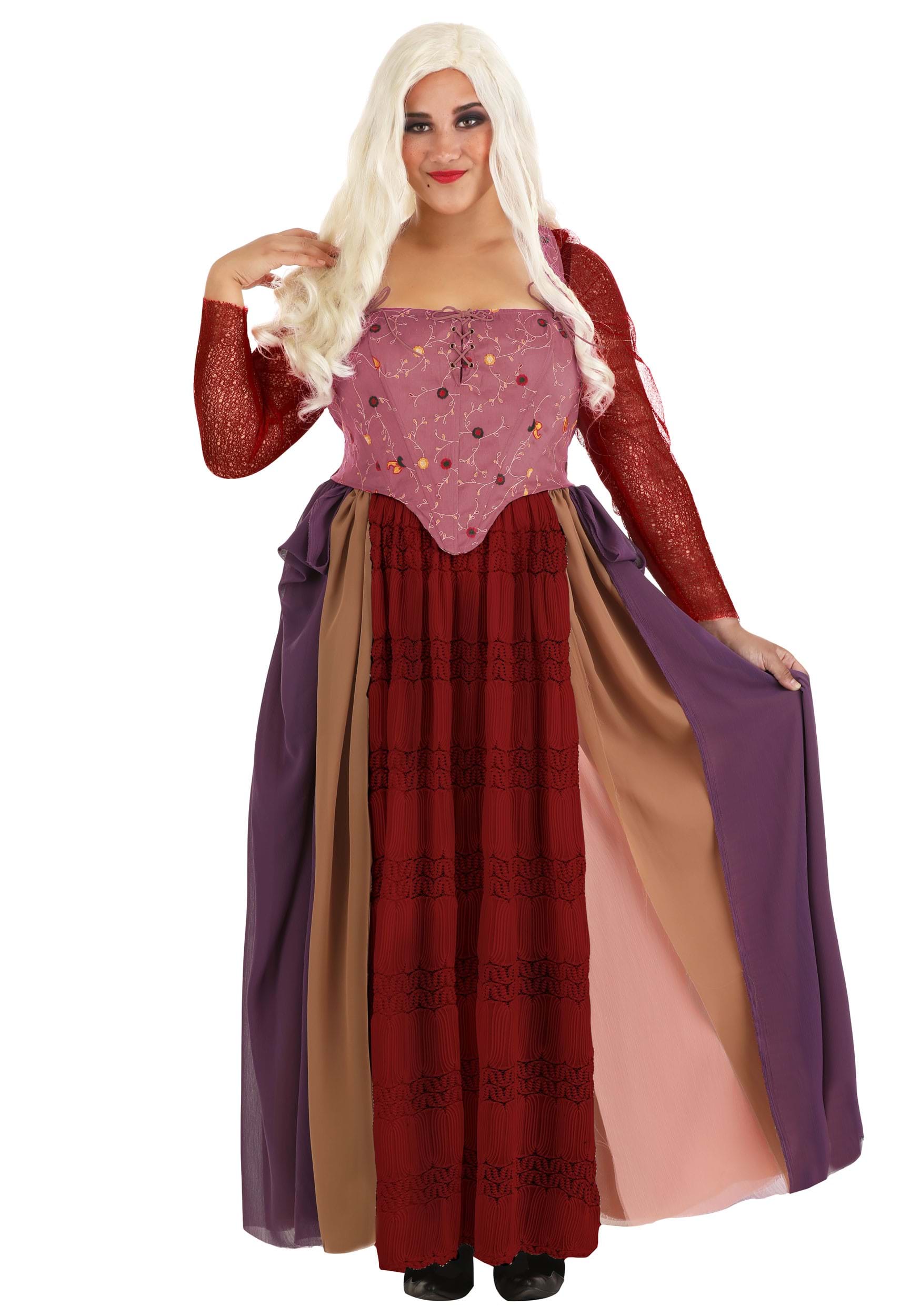 Plus Size Hocus Pocus Sarah Sanderson Costume Dress for Women
