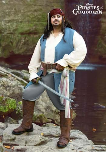 Plus Size Men's Captain Jack Sparrow Costume