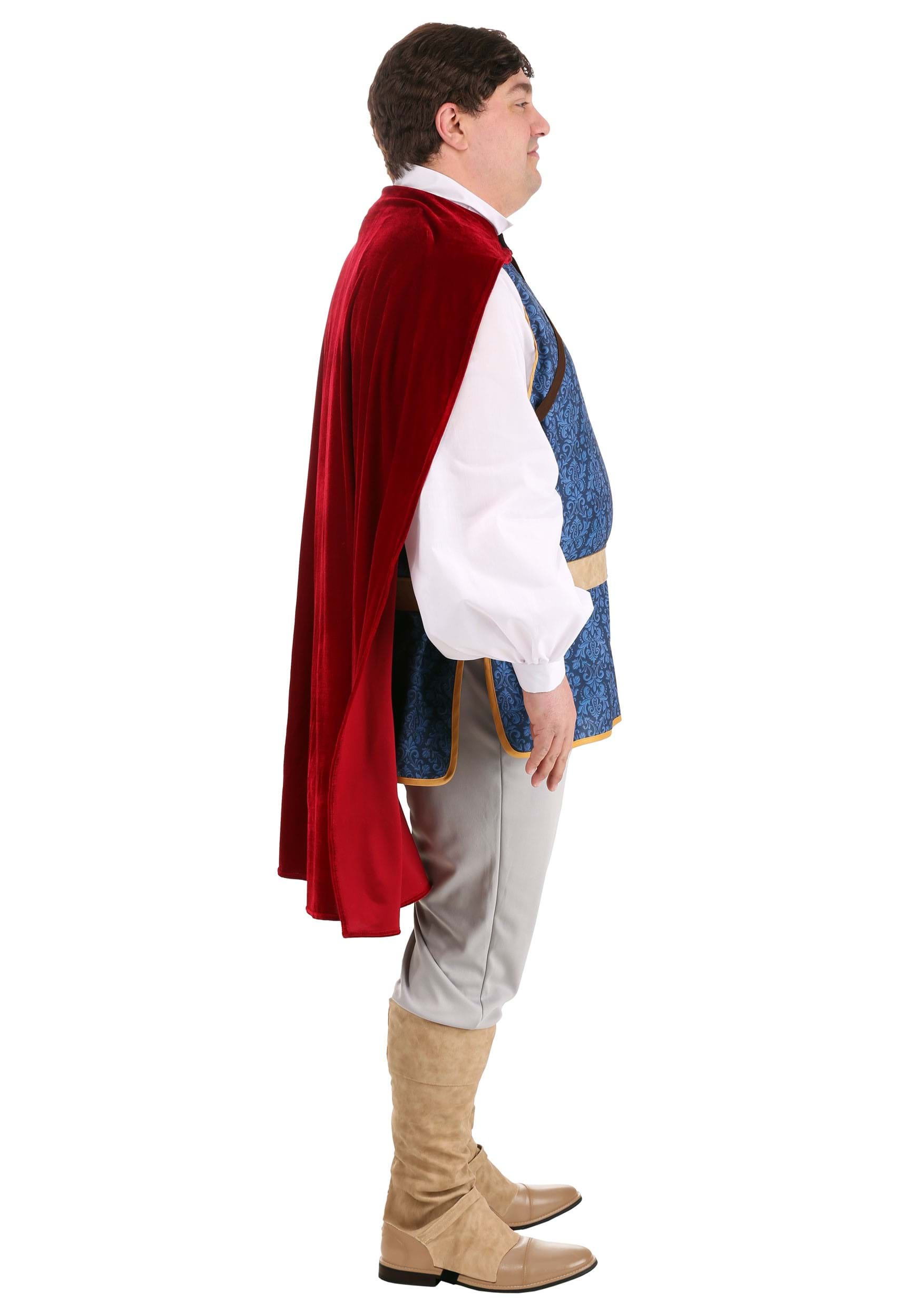 Mens Plus Size Snow White Prince Costume 