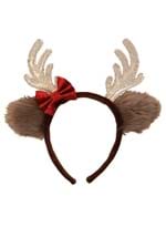 Reindeer Glitter Bow Headband Alt 2