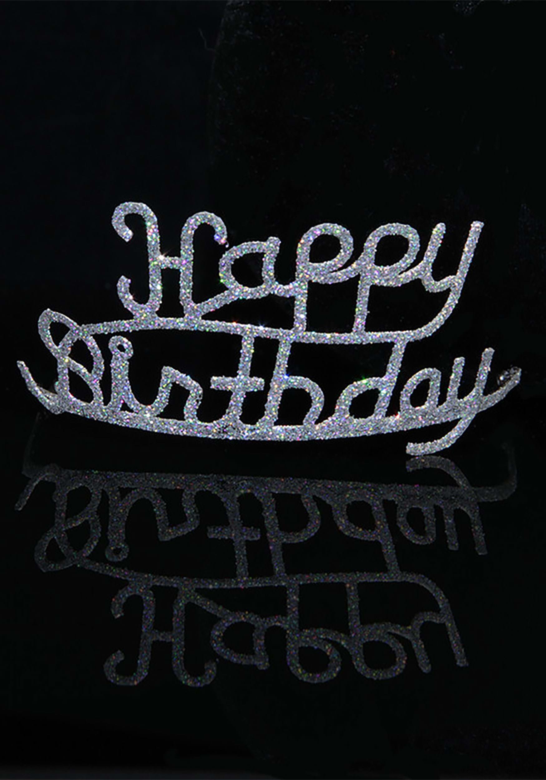 Happy Birthday Silver Sparkle Tiara