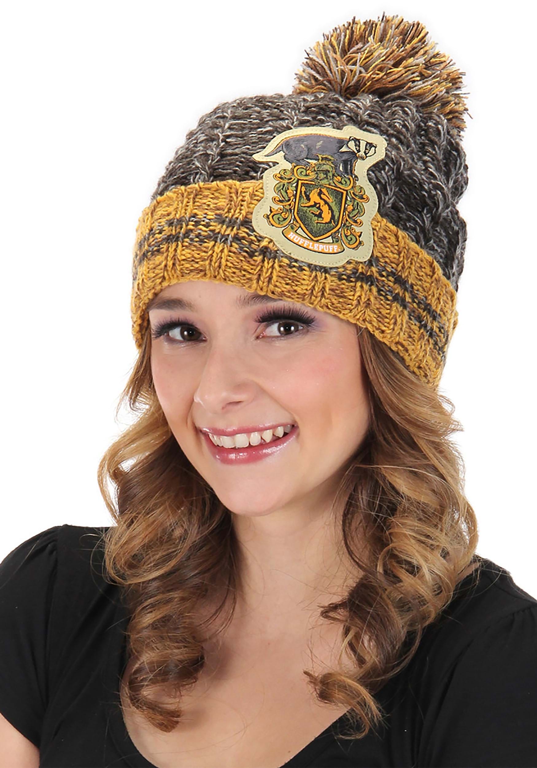 Harry Potter Pom Hufflepuff Beanie | Harry Potter Accessories