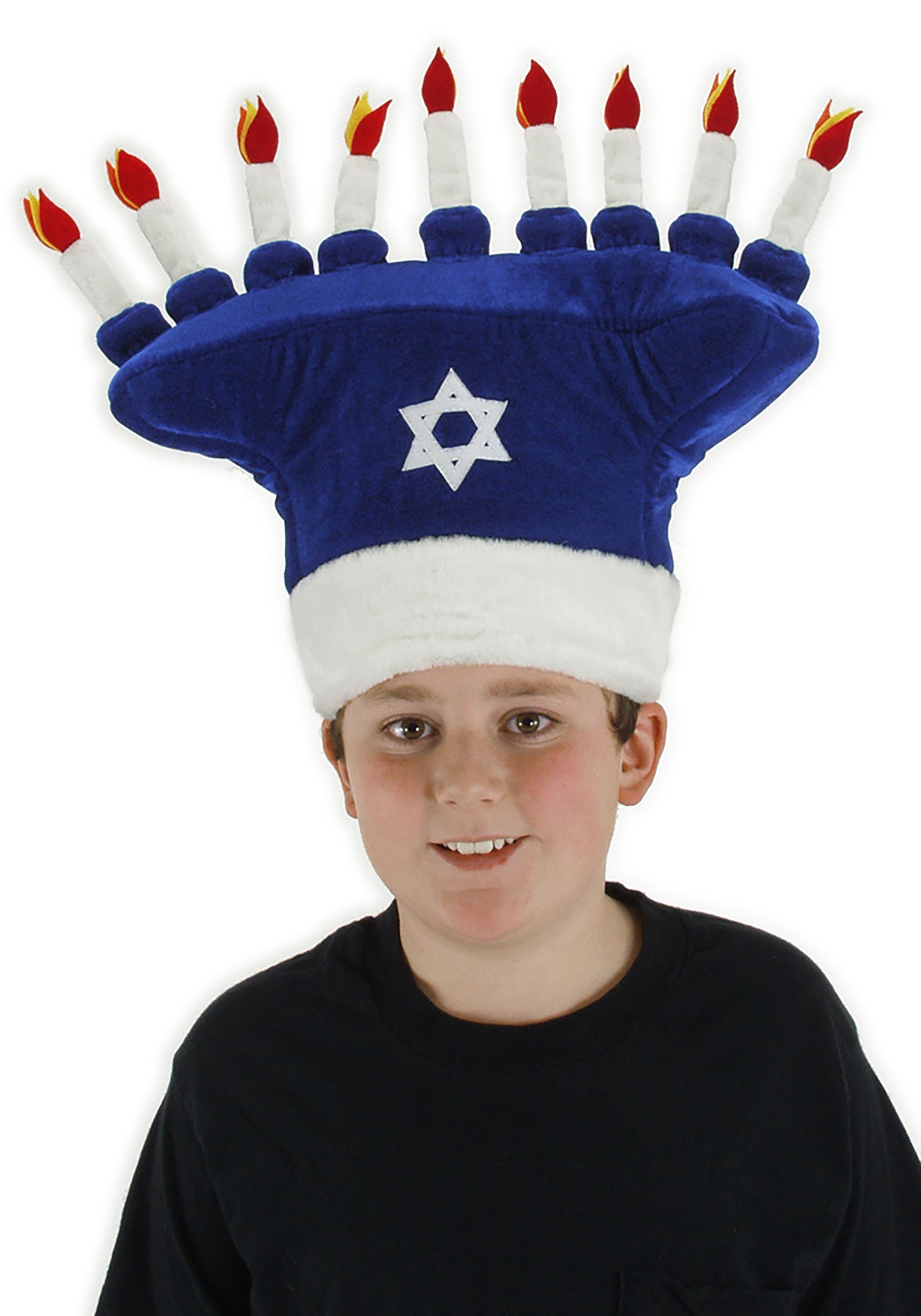 Happy Chanukah Blue Plush Costume Hat , Hanukkah Gifts And Accessories