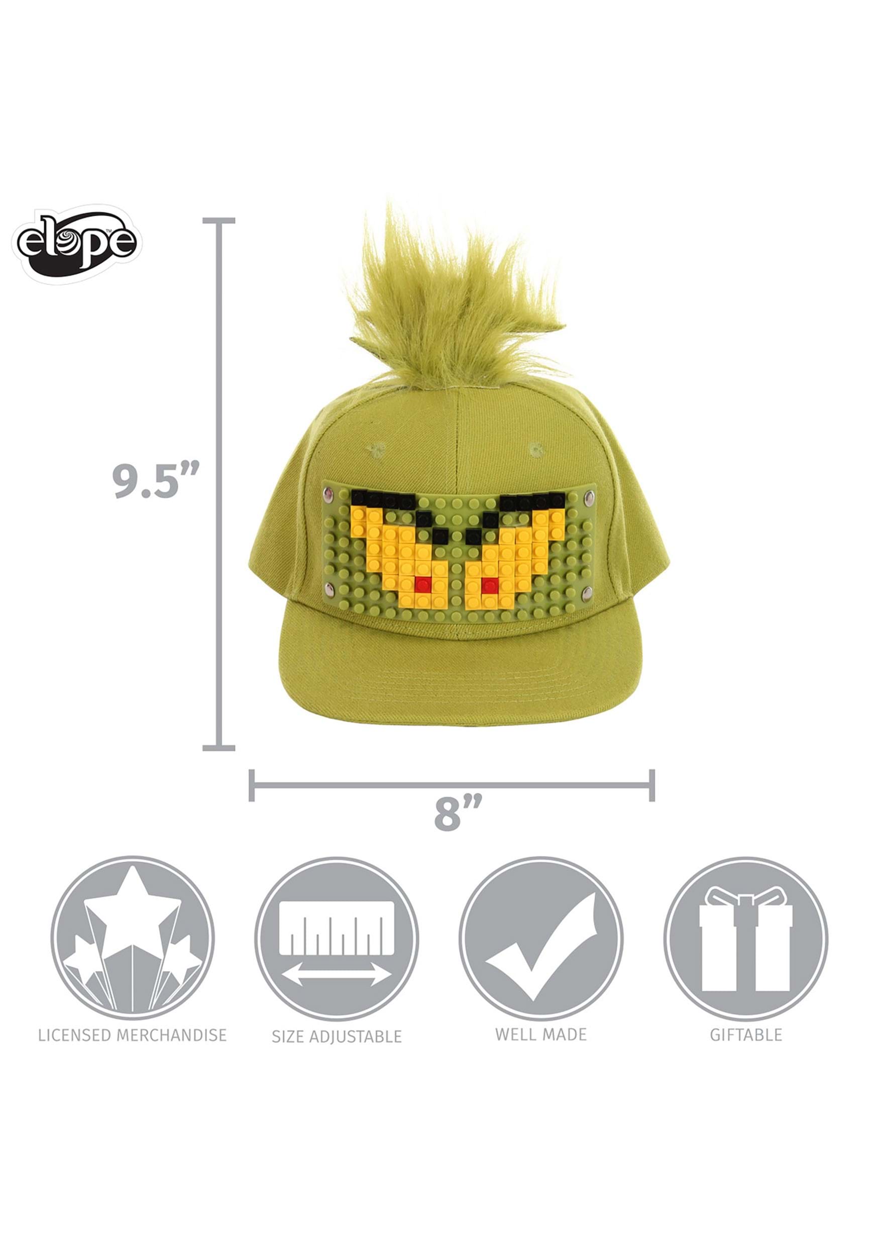 Bricky BlocksThe Grinch Build-On Snapback Hat Kit