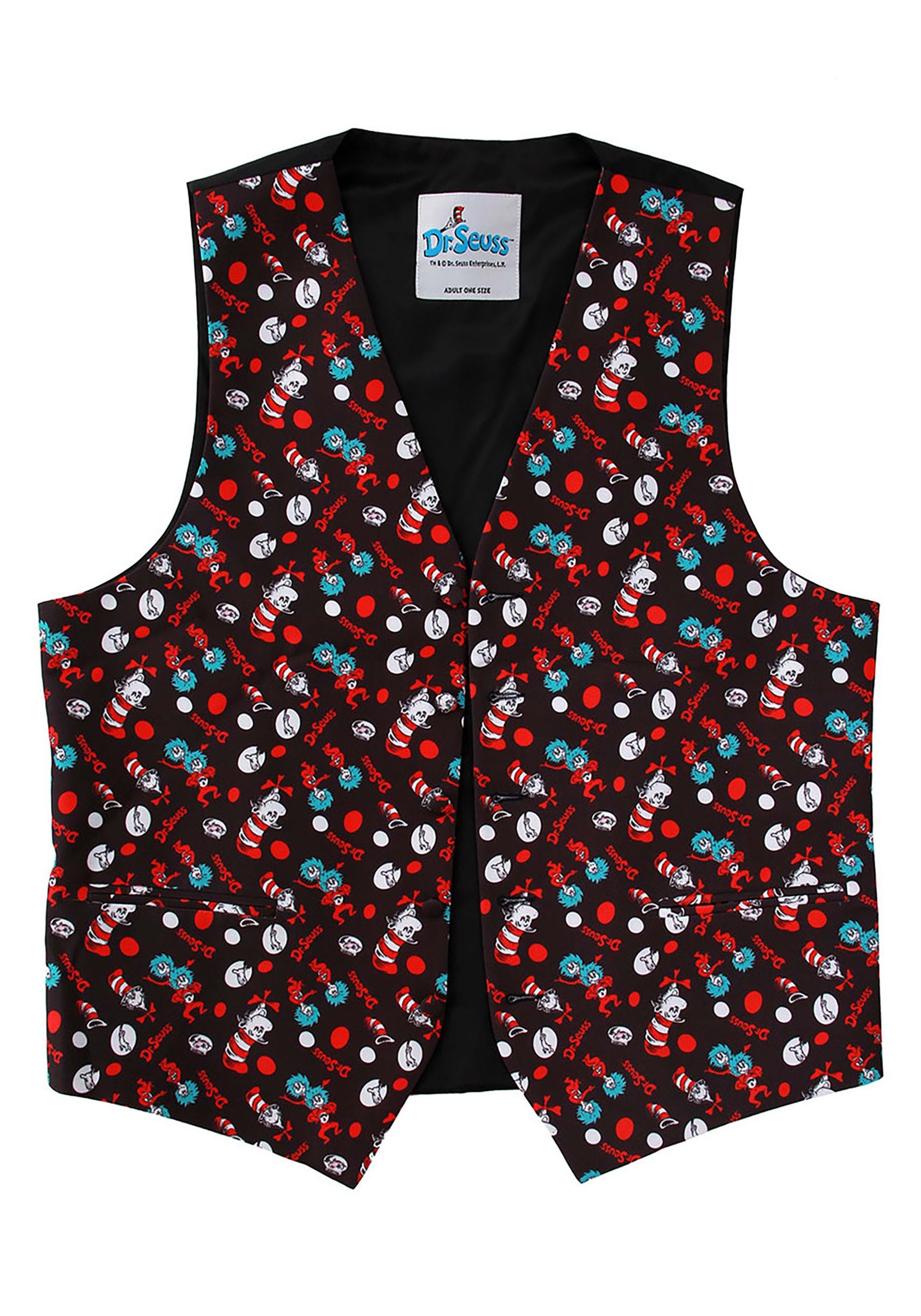 The Cat In The Hat Pattern Bow Tie & Vest Kit