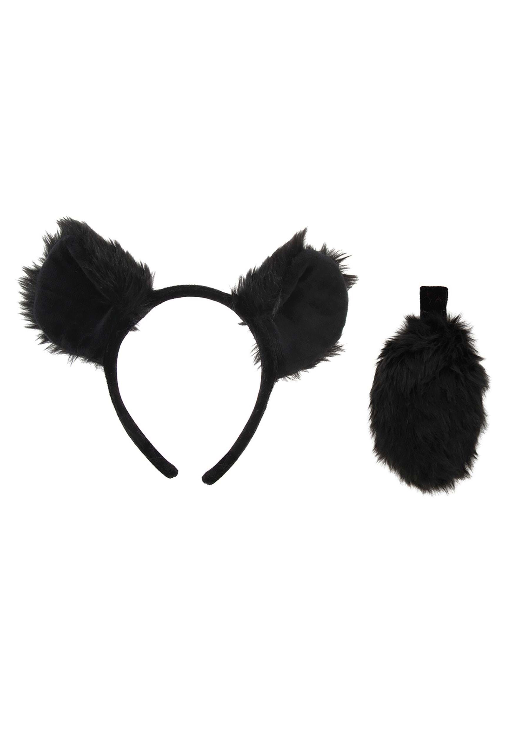 Black Bear Ears Headband & Tail Costume Kit | Bear Costumes