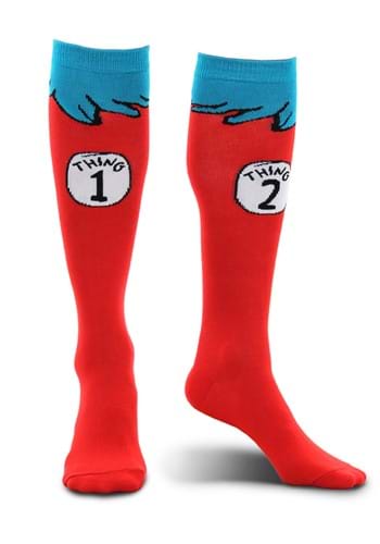 Click Here to buy Cat in the Hat | Thing 1 & 2 Costume Kids Socks from HalloweenCostumes, CDN Funds & Shipping