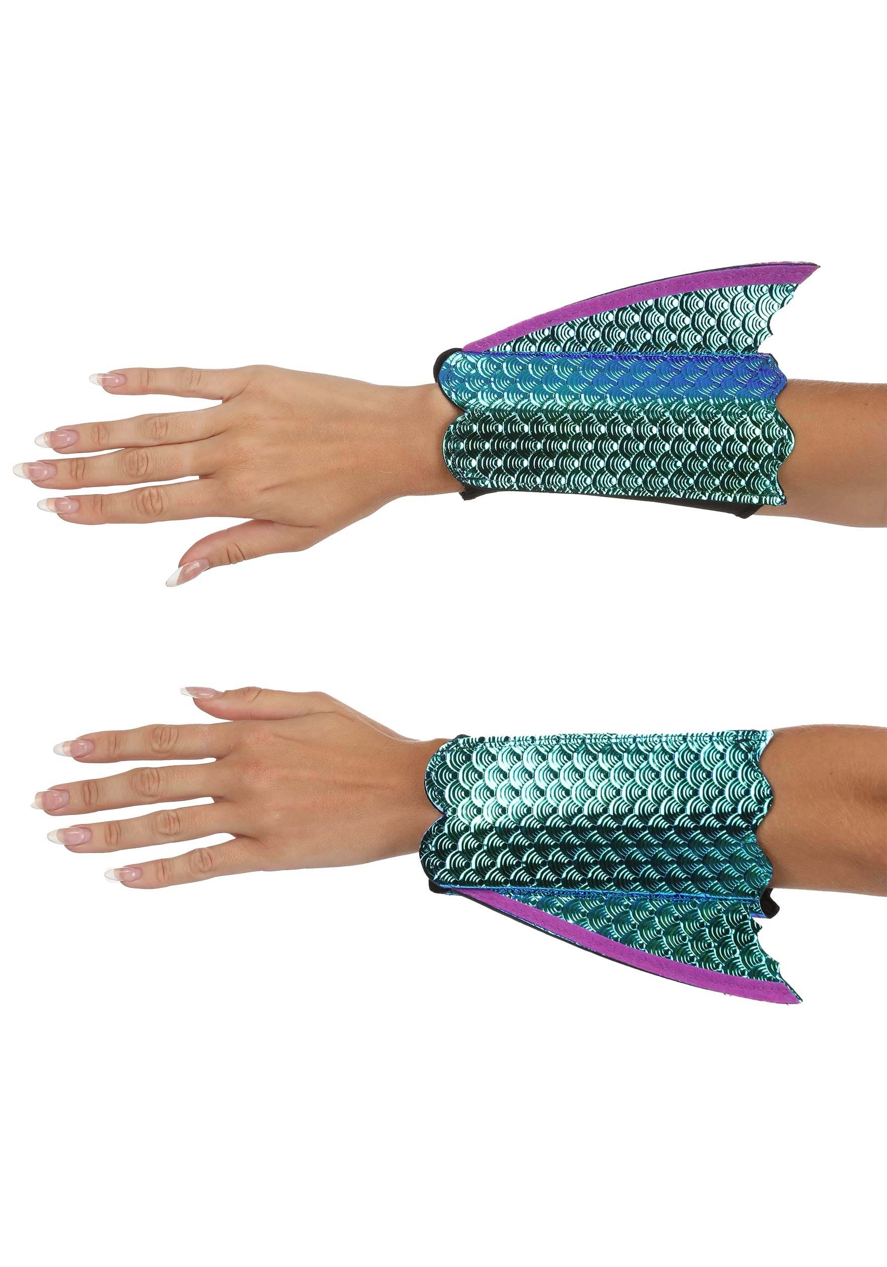 Seahorse Costume Shimmer Fin Arm Cuffs