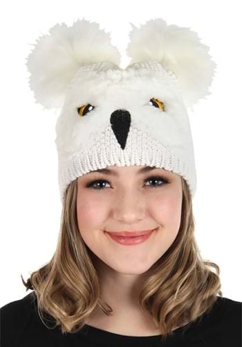 Click Here to buy Harry Potter Kids/Adult Hedwig White Knit Hat | Harry Potter Accessories from HalloweenCostumes, CDN Funds & Shipping