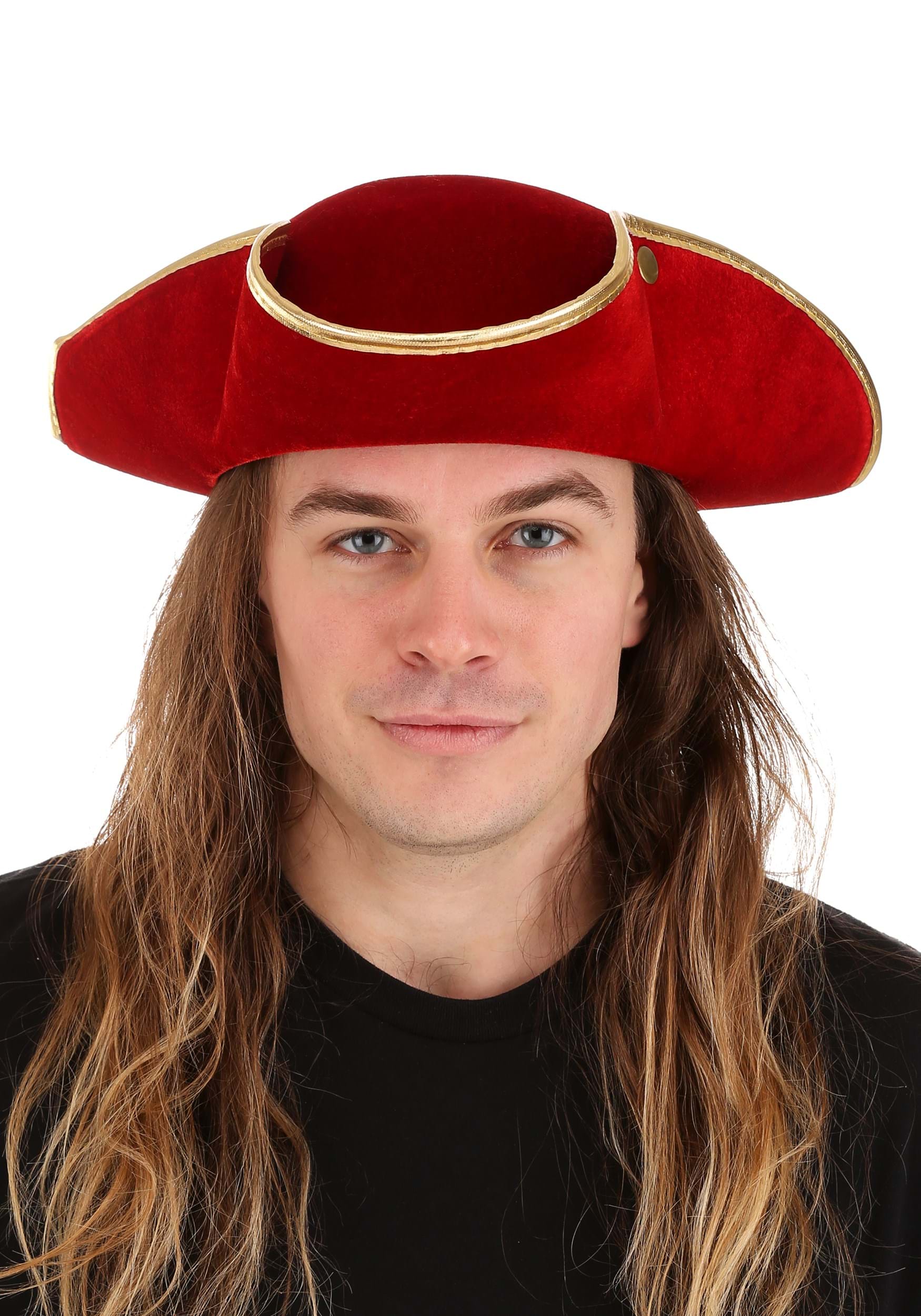 Adult Red Rum Pirate Costume Hat